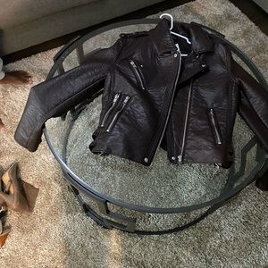 Baganelle Brown Biker Jacket